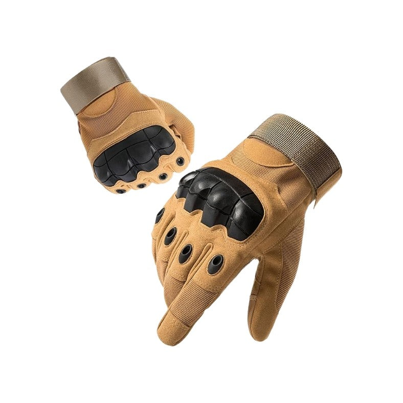 Rubber motorcycle gloves anti-slip - Havana