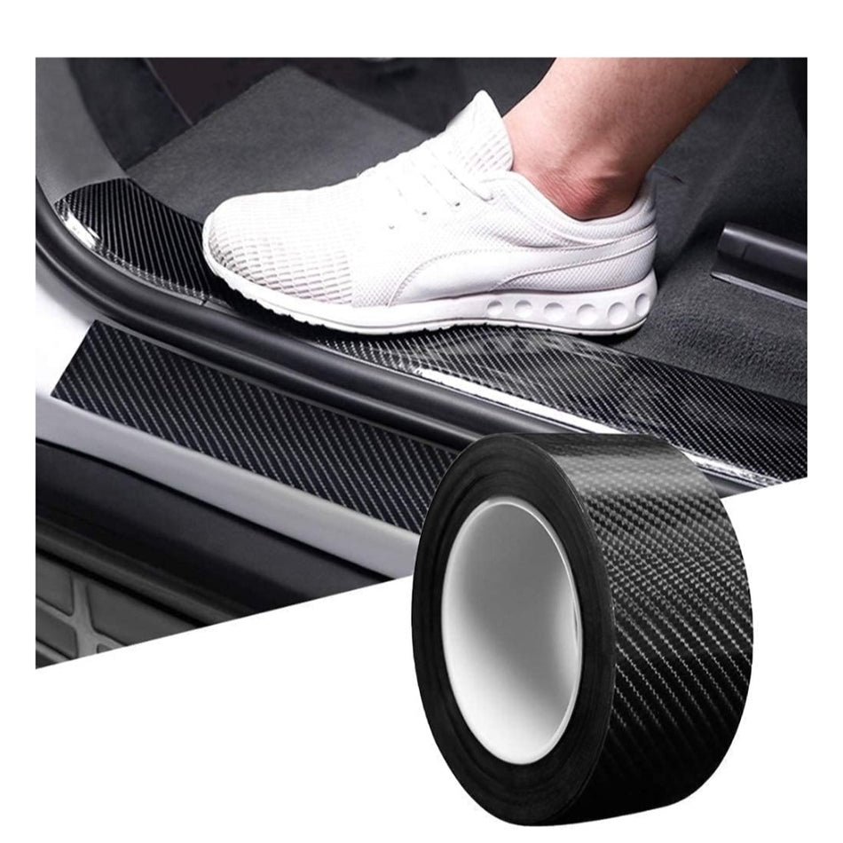 5D Black Carbon Car Door Sill Protector