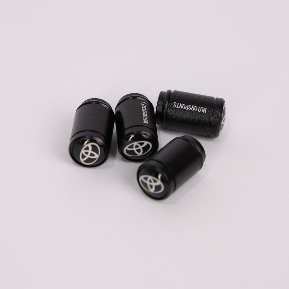 4Pcs Car Wheel Tire Valve Tire Stem Air Caps Airtight Cover For Toyota - Black