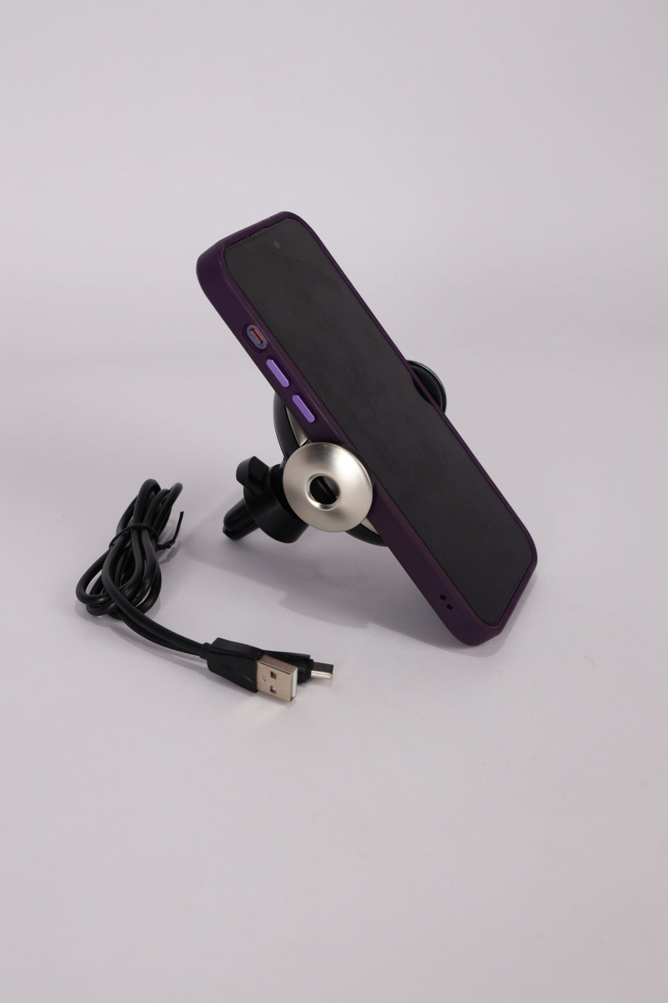 LDNIO MA02 15W Wireless charger & Car Holder 360-degree , Auto Clamping - Black