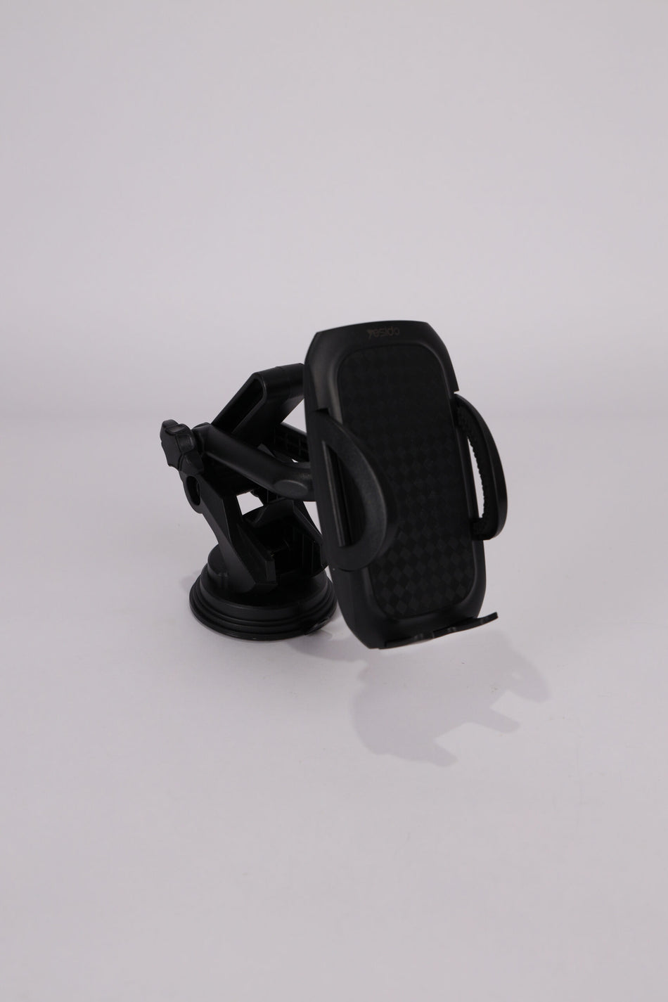 Car Mobile Holder Yesido C111 - Equipped with suction and double-sided adhesive for strong and secure mounting. Practical design compatible with all smartphones, perfect for GPS and hands-free calls while driving safely and comfortably - Black