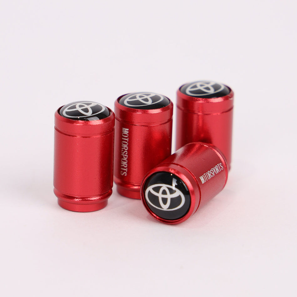 4Pcs Car Wheel Tire Valve Tire Stem Air Caps Airtight Cover For Toyota – Red