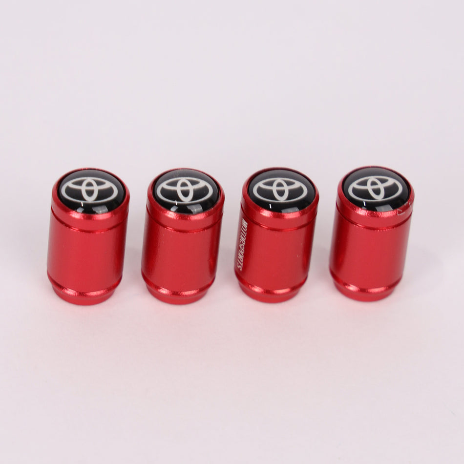 4Pcs Car Wheel Tire Valve Tire Stem Air Caps Airtight Cover For Toyota – Red