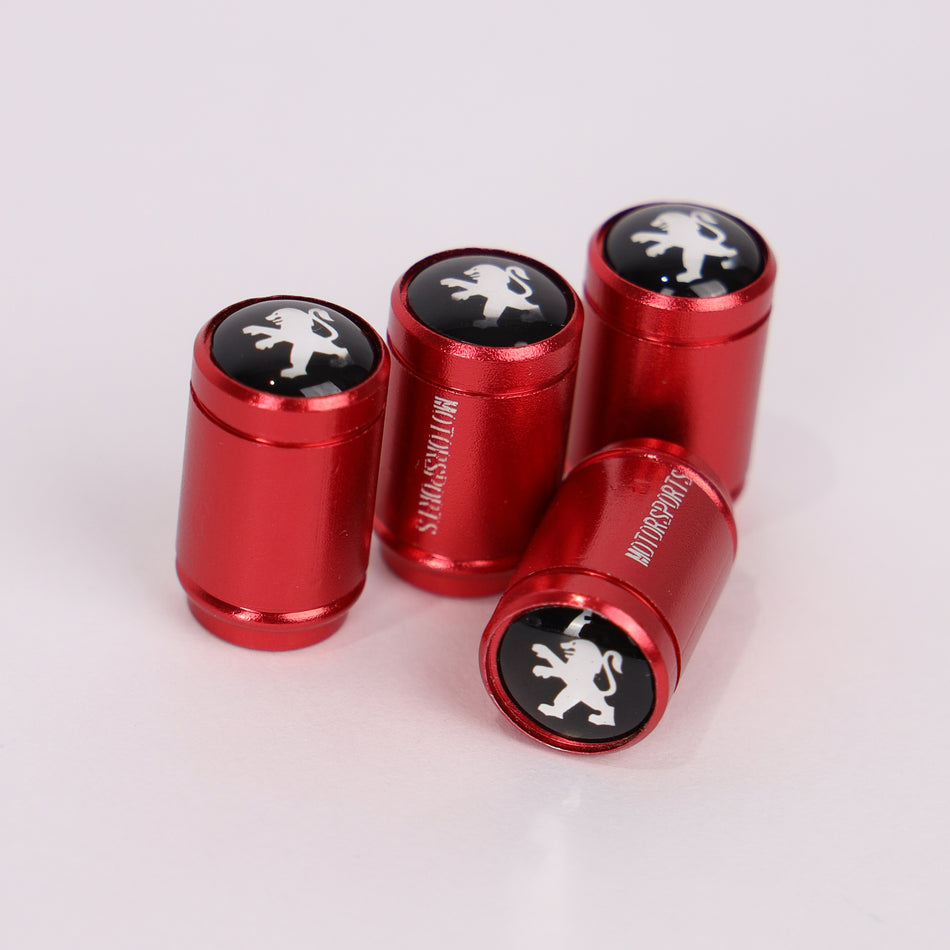 4Pcs Car Wheel Tire Valve Tire Stem Air Caps Airtight Cover For Peugeot – Red