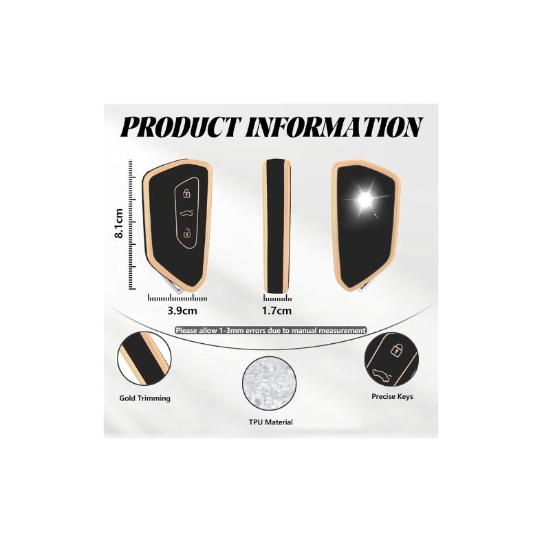 TPU Smart Key Case for Golf - gold