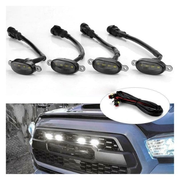 MONARCHIE Universal 4 LED Car DRL Lights