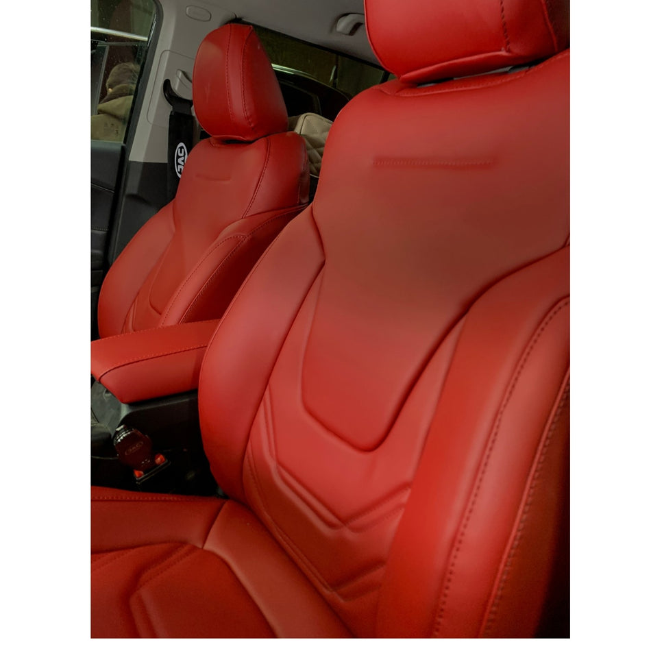 German Red Leather Seat Covers Jac s4