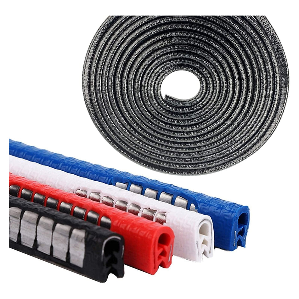 Car Door Edge Guard Rubber Strip 10m Black
