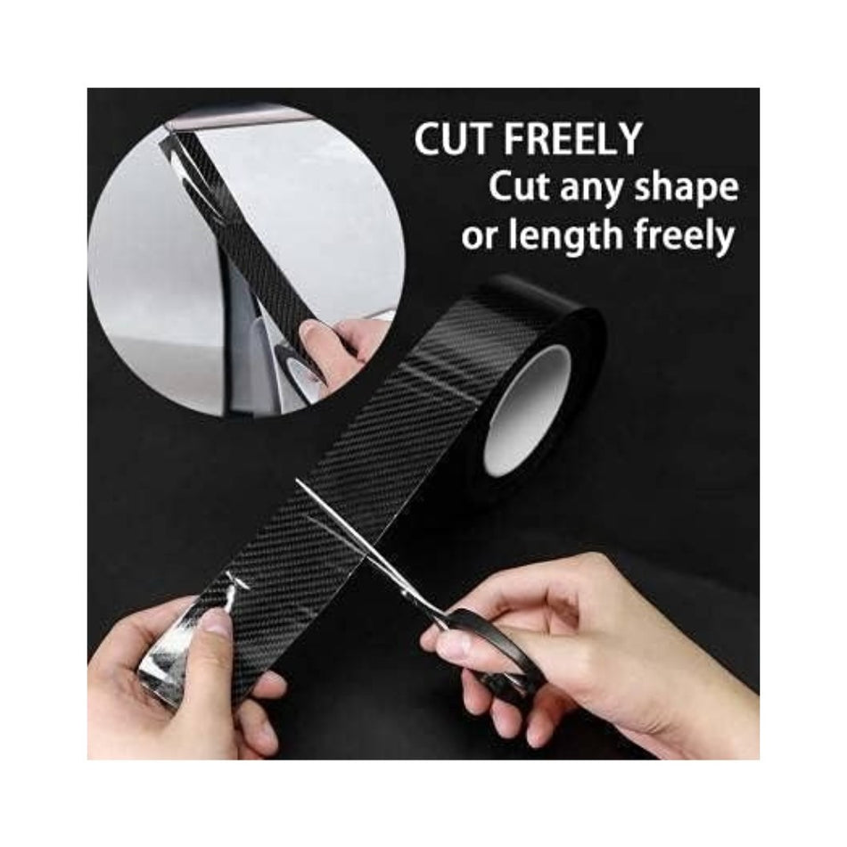 5D Black Carbon Car Door Sill Protector