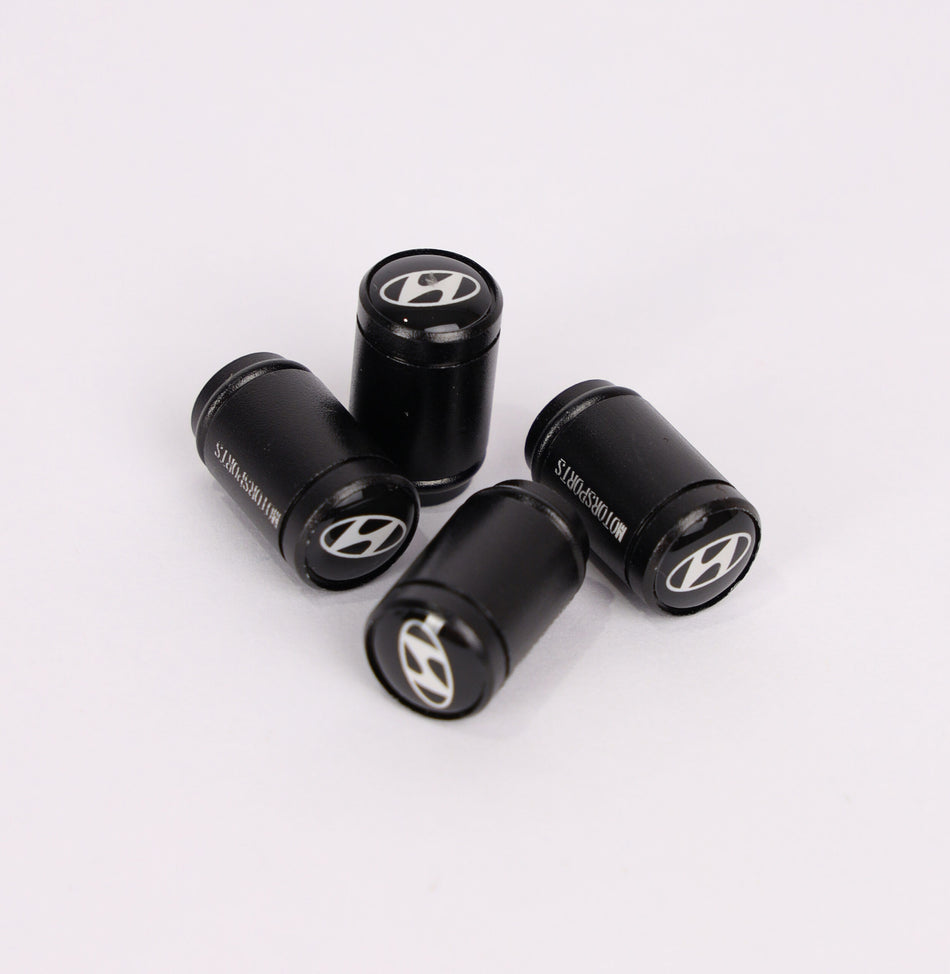 4Pcs Car Wheel Tire Valve Tire Stem Air Caps Airtight Cover For Hyundai – Black