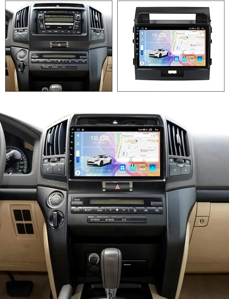Android Screen for Toyota Land Cruiser 2008 : 2015  - Supported apple car play &amp; android auto wireless - Plug and play – GPS – DSP – Bluetooth – WIFI – Radio