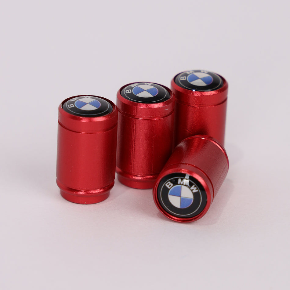 4Pcs Car Wheel Tire Valve Tire Stem Air Caps Airtight Cover For BMW– Red