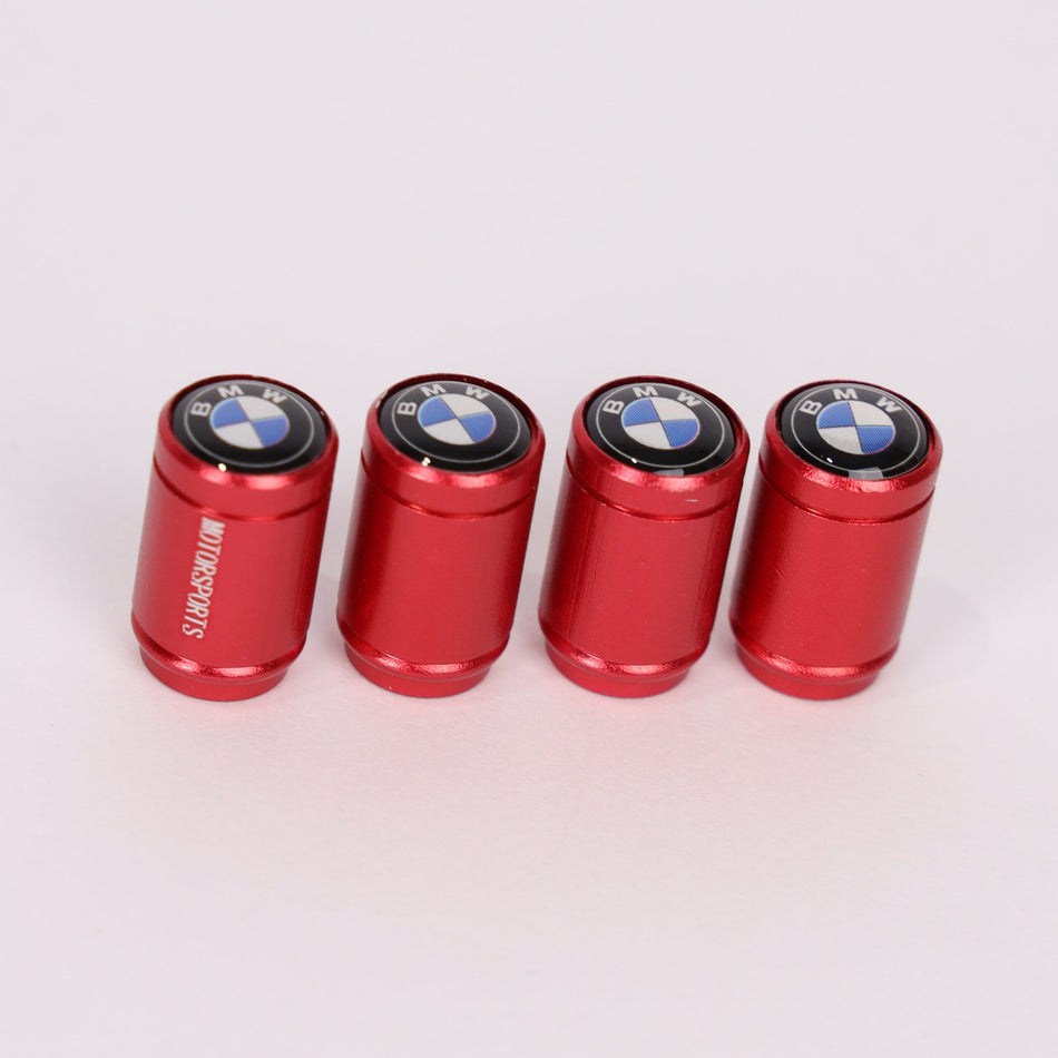 4Pcs Car Wheel Tire Valve Tire Stem Air Caps Airtight Cover For BMW– Red