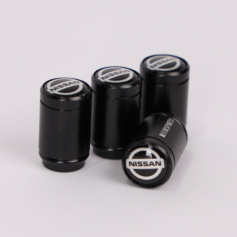 4Pcs Car Wheel Tire Valve Tire Stem Air Caps Airtight Cover For Nissan – Black