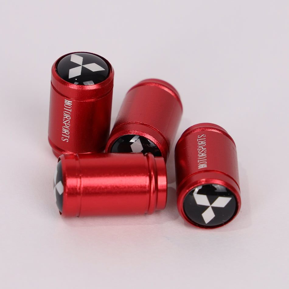 4Pcs Car Wheel Tire Valve Tire Stem Air Caps Airtight Cover For Mitsubishi – Red