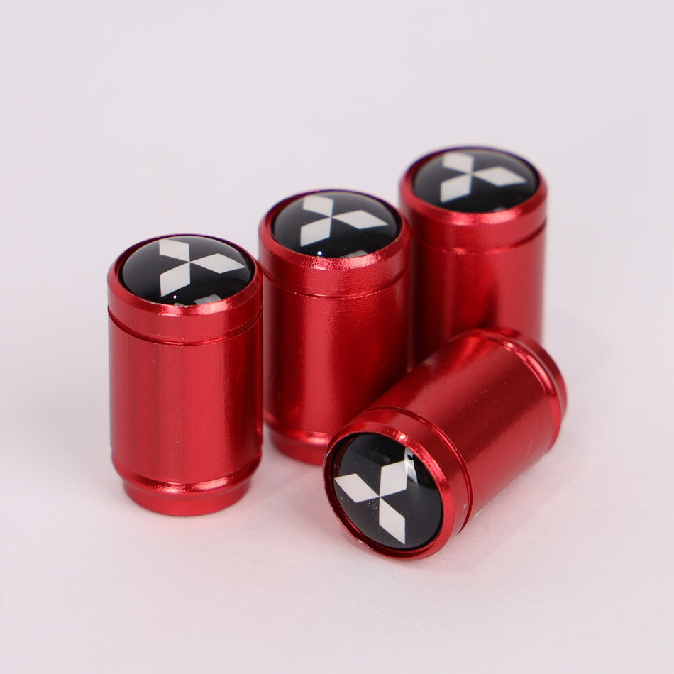 4Pcs Car Wheel Tire Valve Tire Stem Air Caps Airtight Cover For Mitsubishi – Red