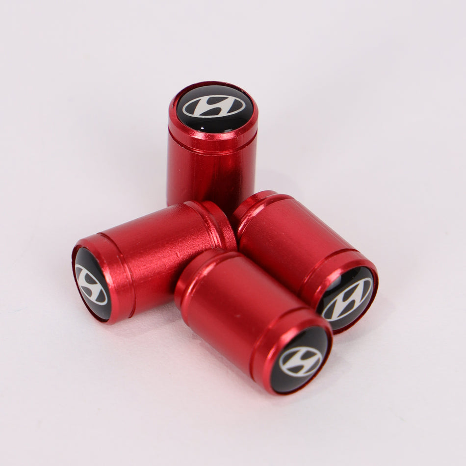 4Pcs Car Wheel Tire Valve Tire Stem Air Caps Airtight Cover For Hyundai – red