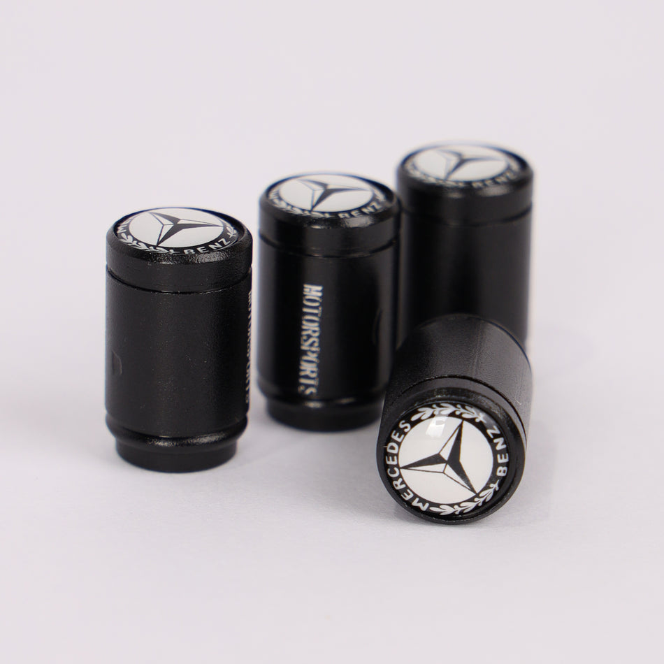 4Pcs Car Wheel Tire Valve Tire Stem Air Caps Airtight Cover For Mercedes-Benz – Black