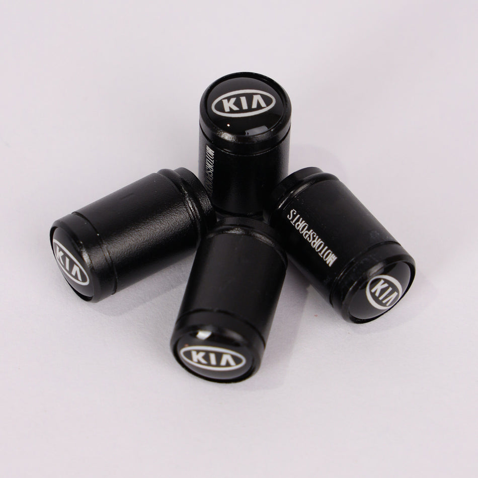 4Pcs Car Wheel Tire Valve Tire Stem Air Caps Airtight Cover For KIA – Black