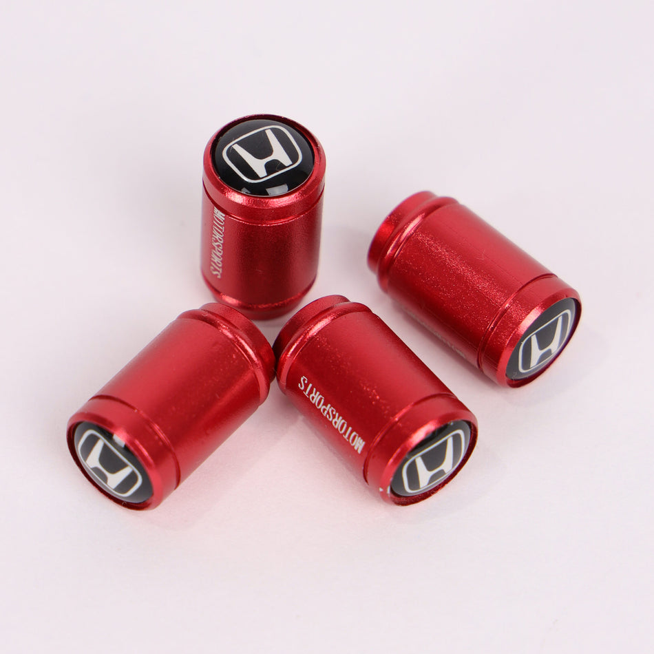 4Pcs Car Wheel Tire Valve Tire Stem Air Caps Airtight Cover For Honda – Red