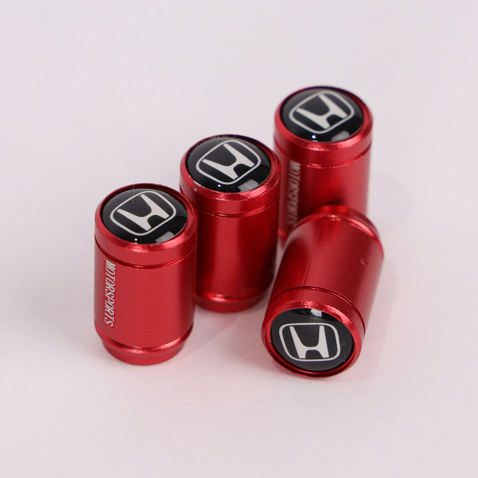 4Pcs Car Wheel Tire Valve Tire Stem Air Caps Airtight Cover For Honda – Red