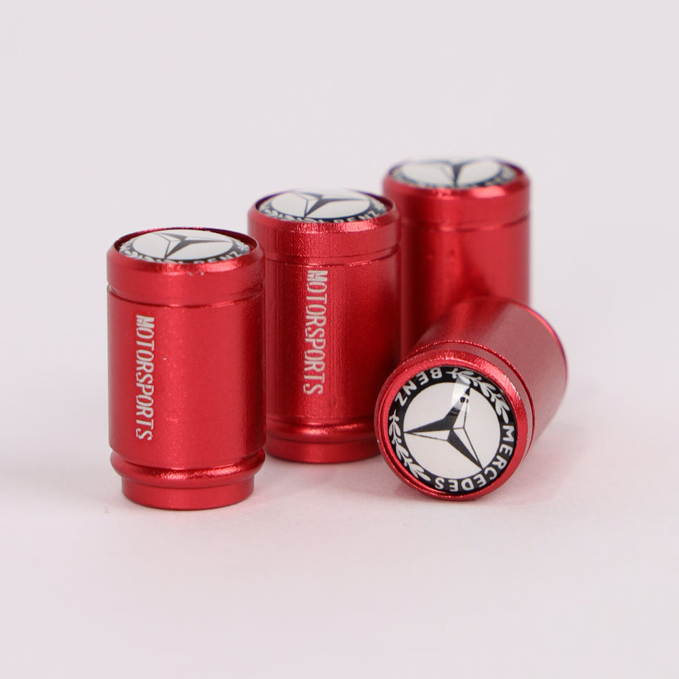 4Pcs Car Wheel Tire Valve Tire Stem Air Caps Airtight Cover For Mercedes-Benz – Red