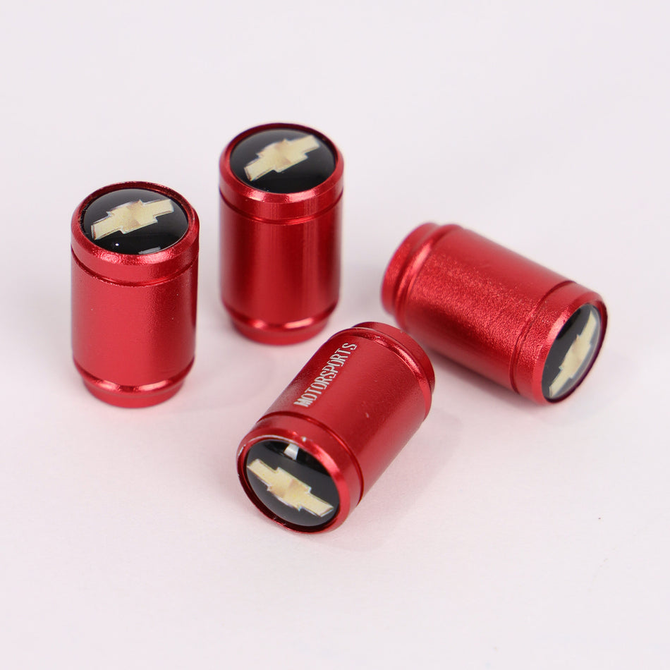 4Pcs Car Wheel Tire Valve Tire Stem Air Caps Airtight Cover For Chevrolet – Red