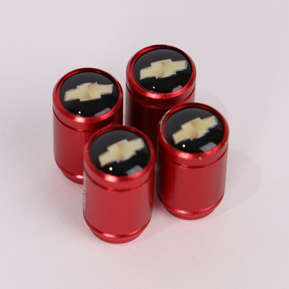 4Pcs Car Wheel Tire Valve Tire Stem Air Caps Airtight Cover For Chevrolet – Red