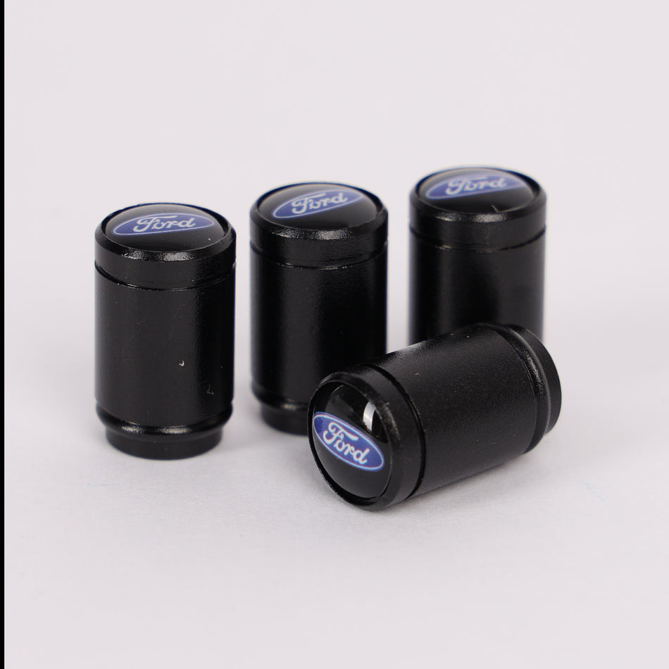 4Pcs Car Wheel Tire Valve Tire Stem Air Caps Airtight Cover For Ford – Black