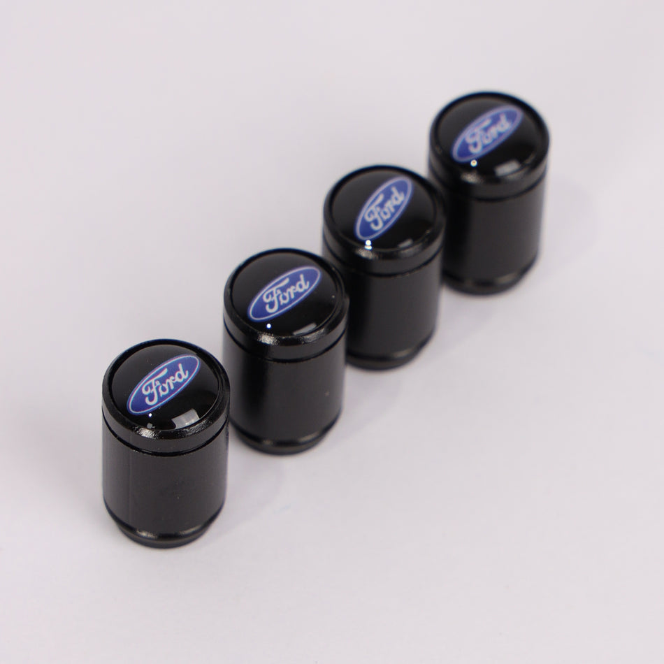 4Pcs Car Wheel Tire Valve Tire Stem Air Caps Airtight Cover For Ford – Black