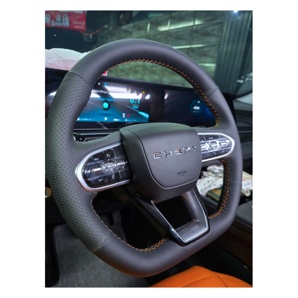 German leather steering Wheel Cover for Tiggo7
