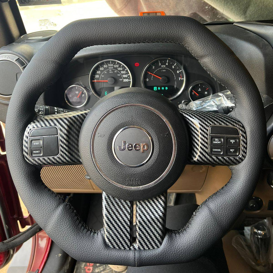 Handmade German leather steering Wheel Cover for Jeep