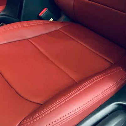 German Leather Car Seat Covers for AD – Custom Fit & Luxury Design - red
