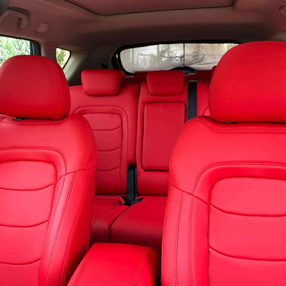 German Leather Car Seat Covers for Chery Tiggo 7 – Custom Fit & Luxury Design – Red