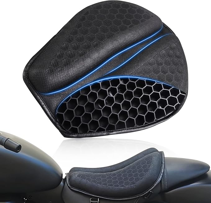 Foldable 3D Gel Motorcycle Seat Cushion