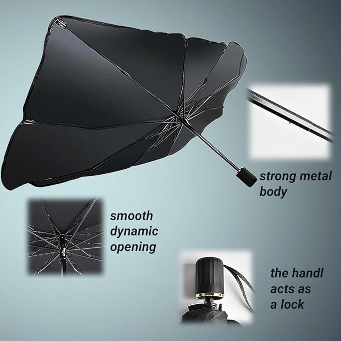 M MAKE OVER A C C E S S O R I Z E Y O U R C A R Car Windshield Sun Shade Foldable Car Sun Umbrella