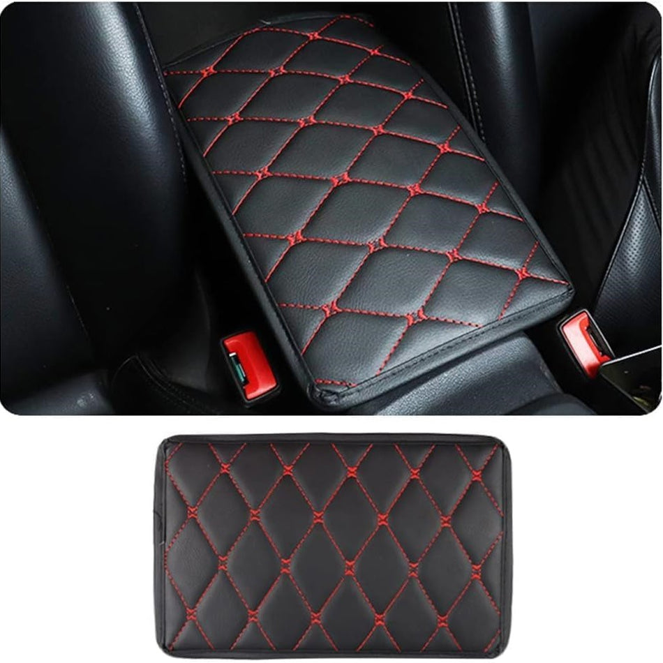 Leather Car Armrest Console Cover