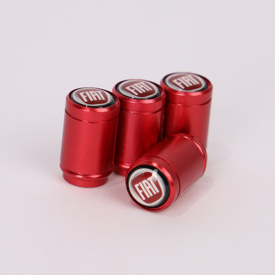 4Pcs Car Wheel Tire Valve Tire Stem Air Caps Airtight Cover For Fiat – Red