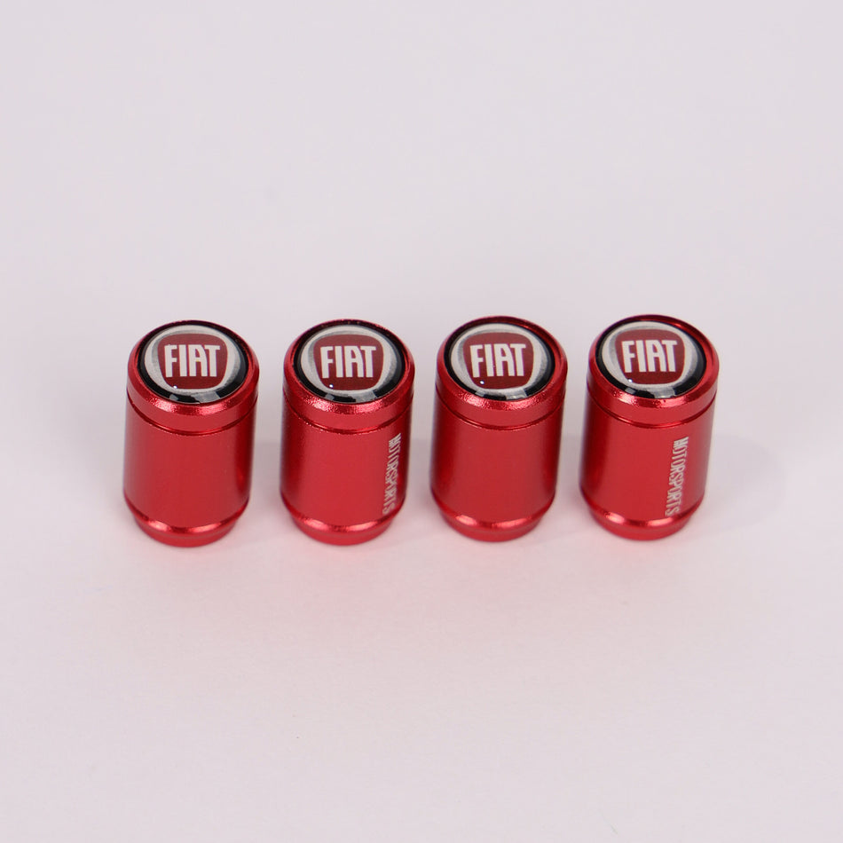 4Pcs Car Wheel Tire Valve Tire Stem Air Caps Airtight Cover For Fiat – Red