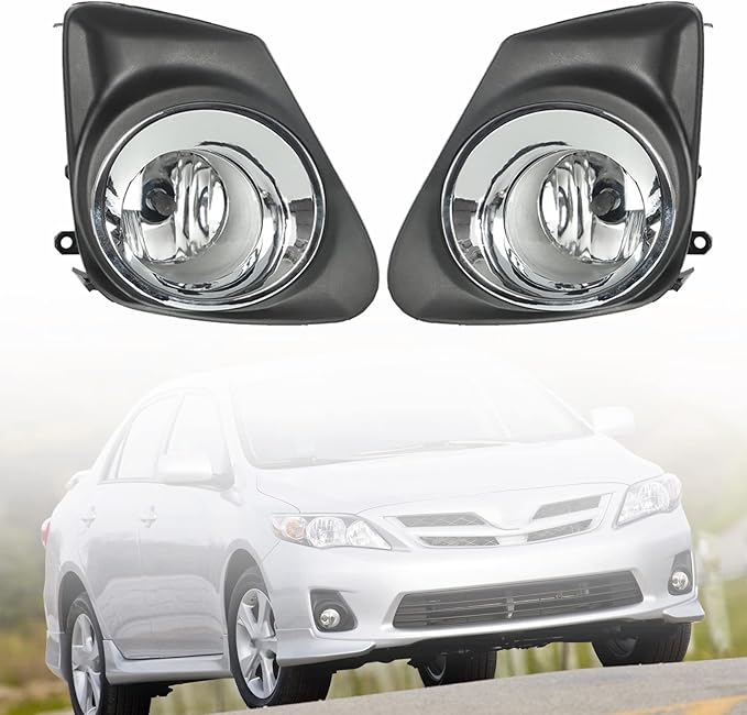2-Piece Fog Light Set by Ceplav, Replacement Wiring Harness for Fog Light Switches for Toyota Corolla 2011–2013