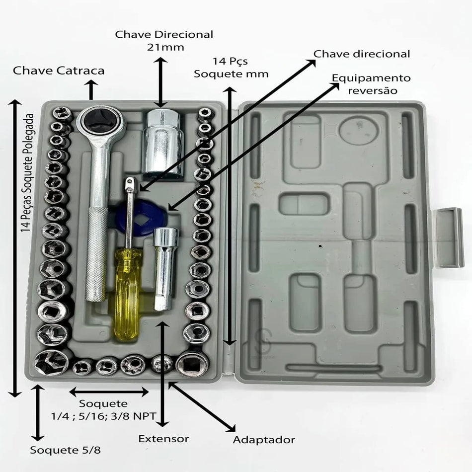 40-Piece Ratchet Socket Set
