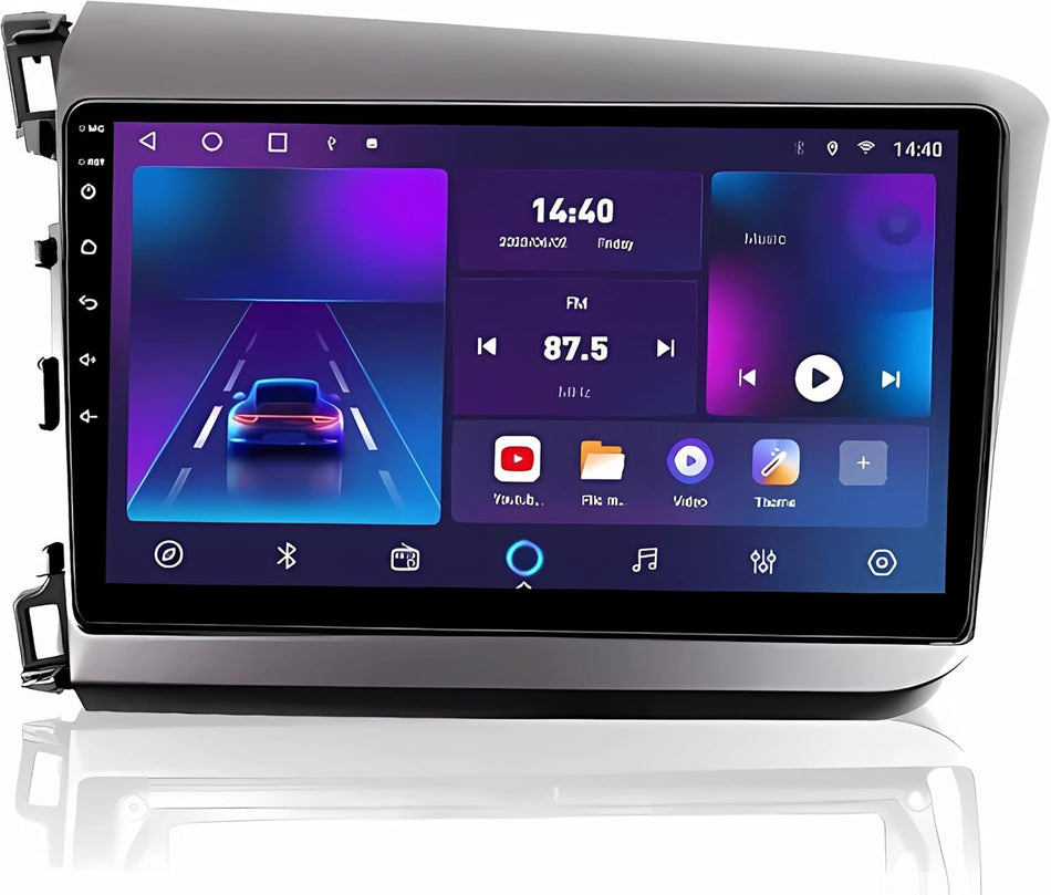 Android Screen for Honda Civic from 2012 to 2015 - Supported apple car play &amp; android auto wireless - Plug and play – GPS – DSP – Bluetooth – WIFI – Radio