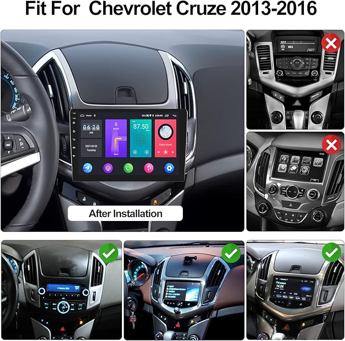 Android Screen for Chevrolet Cruze 2016  - Supported apple car play &amp; android auto wireless - Plug and play – GPS – DSP – Bluetooth – WIFI – Radio