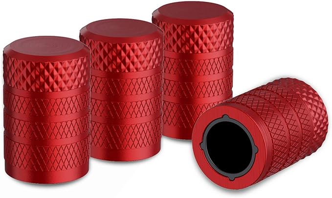 Red Valve Cap for Car Protection