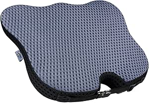 Car Seat Cushion Driver Passenger Wedge Seat Cushion for Driving Enhance Vision and Posture Memory Foam for Hip Pain (GRAY Cover)