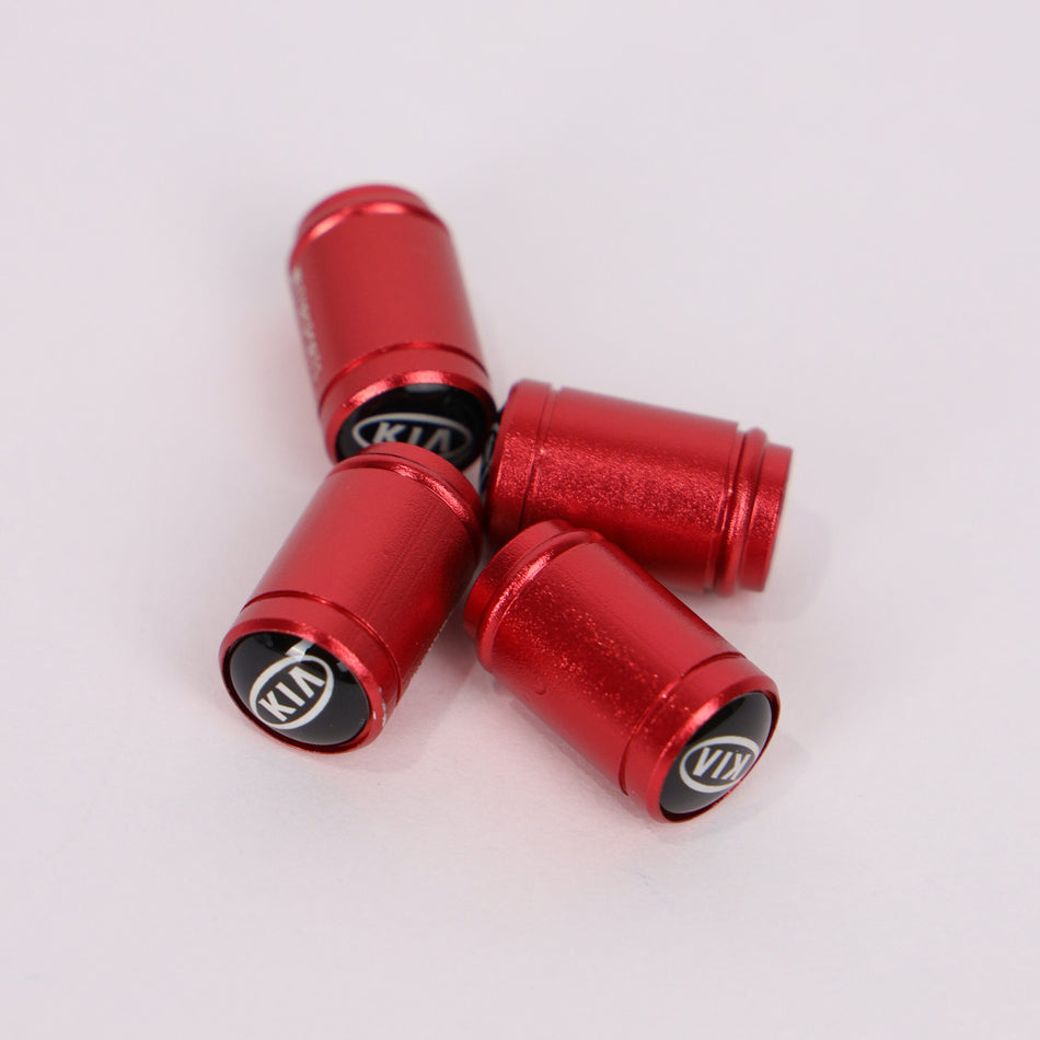 4Pcs Car Wheel Tire Valve Tire Stem Air Caps Airtight Cover For KIA – Red