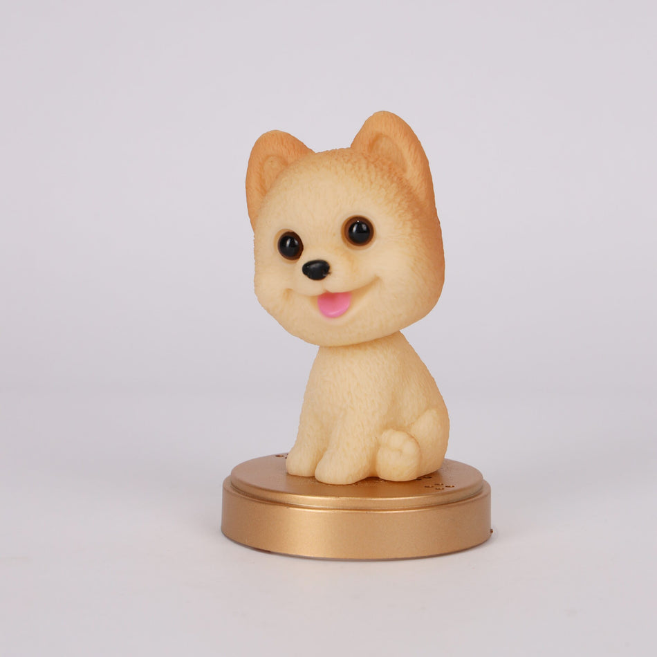 Car Dashboard Dog Toy - Unique and Fun Beige Car Decoration