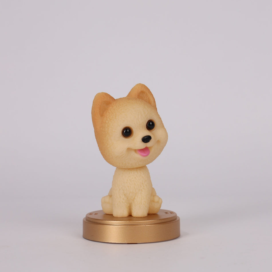 Car Dashboard Dog Toy - Unique and Fun Beige Car Decoration