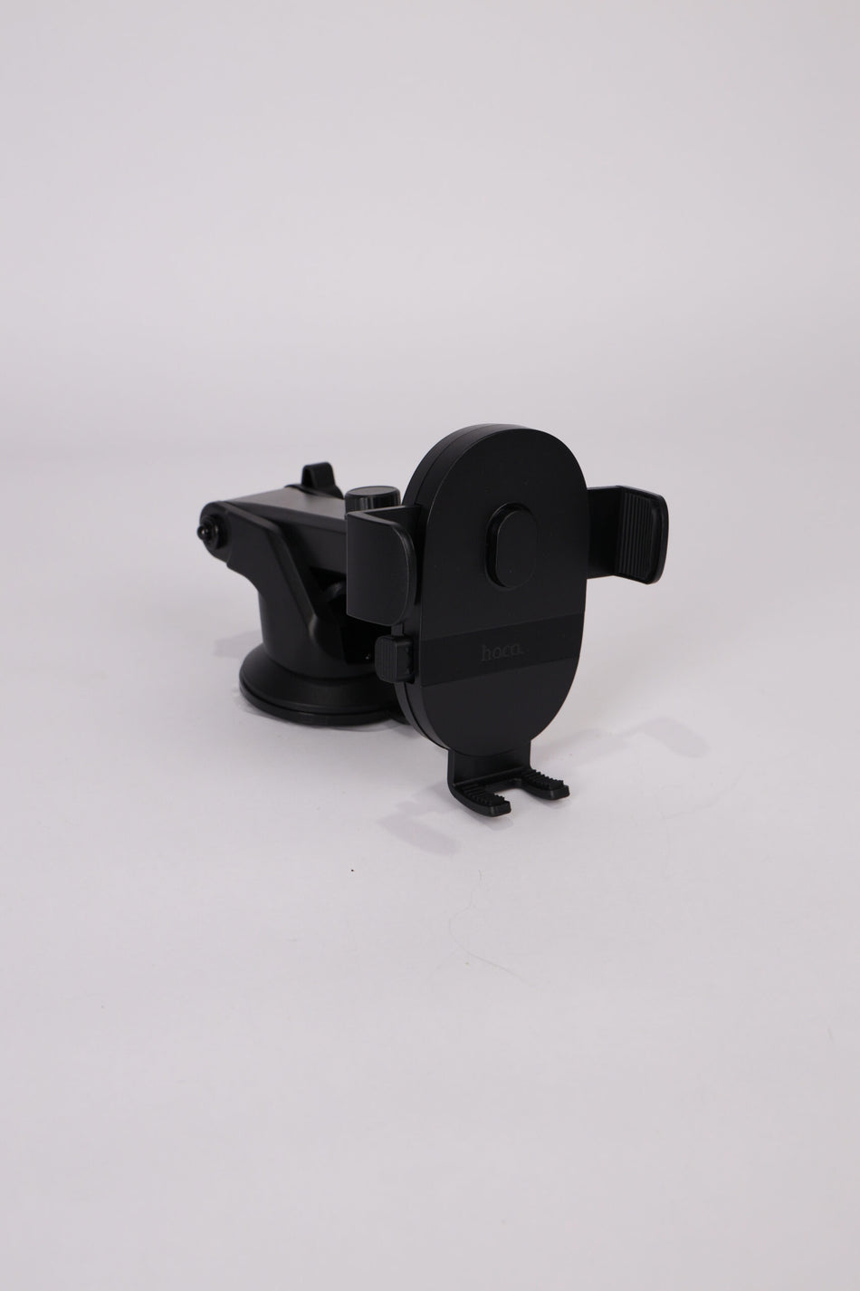 Car Mobile Holder HOCO-H19 – Equipped with suction and double-sided adhesive for strong and secure mounting. Practical design compatible with all smartphones, perfect for GPS and hands-free calls while driving safely and comfortably – Black