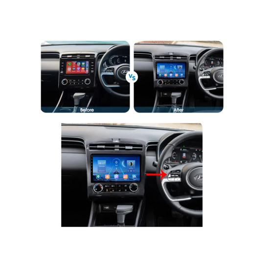 Android Screen for Hyundai Tucson 21 - Supported apple car play &amp; android auto wireless - Plug and play – GPS – DSP – Bluetooth – WIFI – Radio